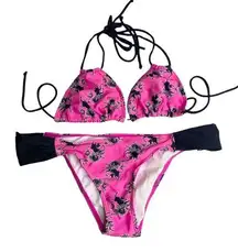 Joe Boxer new  ☼ Unicorn Print 2 Piece String Bikini Set ☼ Hot Pink ☼ Size XS