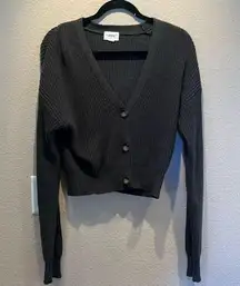 Ardene Women’s Chunky Knit Dark Gray Cardigan Sweater Size Small