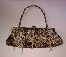 Chateau Evening Bag with Shells & Wooden Beads