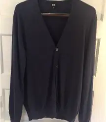 UNI QLO Cotton and Cashmere Cardigan Size Medium