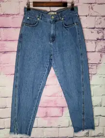 WHISTLES HIGH WAISTED SPLIT FRONT RAW ANKLE JEANS 29