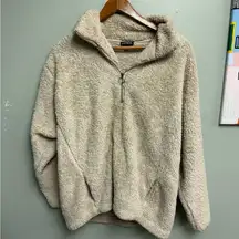 Express Cream Fleece Quarter-Zip Sweatshirt