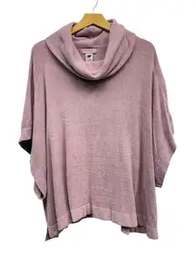 Barefoot Dreams Dusty pink cowl-neck poncho-style top size S/M relaxed fit