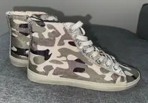 Kim & Zozi Hippie Bling camouflage high-top sneakers.