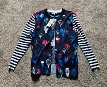 Crown & Ivy Hot Air Balloon Print Sweater SIZE S