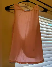 Lululemon pink, open back, Pima cotton tank