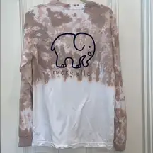 Ivory Ella long sleeve tie- dyed T-shirt