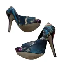 Elegant Colorful Peep Toe High Heels Women's