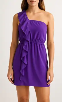 Marciano Y2K Purple One Shoulder Mini Dress NWT Sz XS
