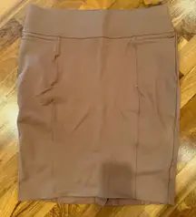 Betabrand women’s fitted pencil style khaki tan stretch skirt 2XLP plus‎ career