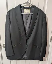 Vintage Jaeger Wool Blazer Women's 14 Black