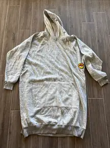 Bucc-ees Ladies Slp Hoodie Dress Gray All Over Print Pockets 2X 3X