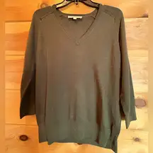 Loft tunic pullover sweater in large, dark green