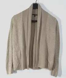 Classiques Entier Linen Blend Cardigan Sweater Womens Medium Basket Weave‎ Knit