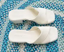 Jeffrey Campbell White Bubblegum Platform Sandals