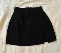 Lioness Black Denim Mini Skirt