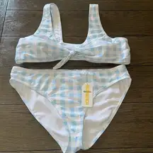 RIO Beach Argentina Baby Blue Gingham Bikini