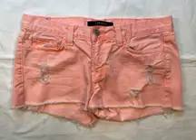J Brand Shorts Distressed Jeans, coral‎ color size 27