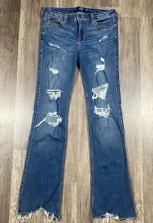 Hollister Jeans 9R 28x31 (actual) Bootcut Straight Stretch Denim Preppy Blue