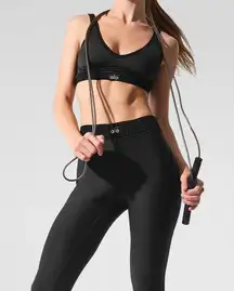 Alo Yoga Airlift High-Waist 7/8 Line Up Legging & Bra Black