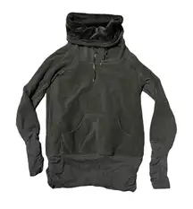 Lululemon Don't Hurry Be Happy Pullover Black Cowl Neck Soft‎ Fleece Size 6