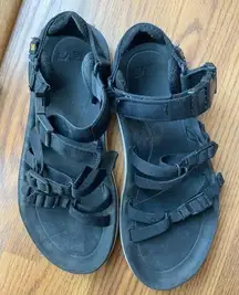 Teva Black Women Sandals Velcro Size 8 Summer Footwear Shoes Casual Good