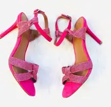 Halston Heritage Melanie Metallic Knit High Heel