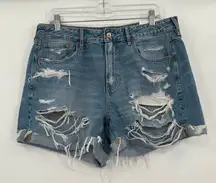 American eagle distressed tom girl‎ jean shorts 12 nwt