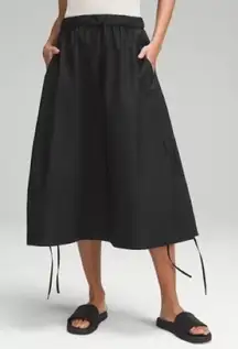 Lululemon Black High-Low Side Slit High Rise Skirt