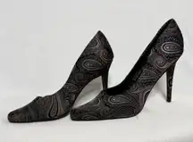 Colin Stuart Paisley Jacquard Pointed Toe Stilettos Womens 7