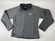 The North Face Womens Small Fleece Lined Jacket Gray Zip Up