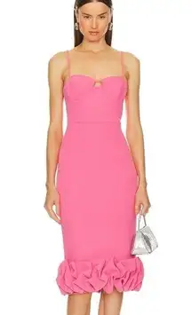 Revolve NBD Roja midi dress in hot pink