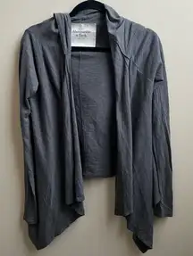 Abercrombie & Fitch Y2K gray Lightweight hooded Cardigan Size XS