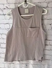 Varley Women’s Light Lavender Perforated Style active Pocket Tank Medium