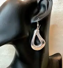 SIMON SEBBAG Sterling Silver Electroplated Open Modern Teardrop Earrings