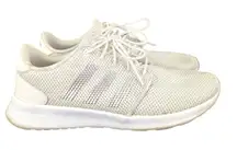 Adidas QT Racer Cloudfoam‎ EE8088 Off-white with Silver Stripes Women's Size 8