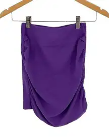 Zara Womens Ruched Stretch Pull-on Mini Skirt Purple Small NWT