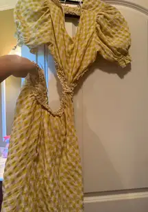 Yellow gingham maple dress