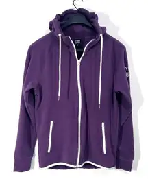 GYM + COFFEE Chill Zip Hoodie Womens XL Purple Long Sleeves Super Soft‎ Casual