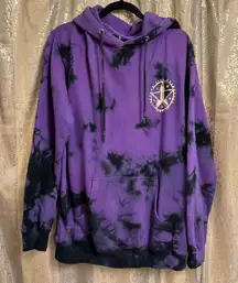 Jeffree Star Purple Black Logo Tie Dye Pullover Hoodie Large