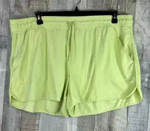 Athletic Works XXXL(22) Stretch Drawstring Waistband Front Pockets Lime …