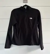 North Face Women’s Black Medium 1/4 Zip Fleece TKA 100