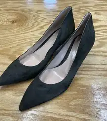 Gianvito Rossi Pump Heels Women's Size 6.5 Black Suede Pointed Toe Preppy S60