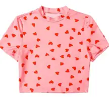 Pink Heart Crop Top
