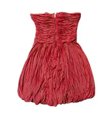 NWT Plenty by Tracy Reese Strapless Bubble in Tomato Buttermilk Striped Dress M