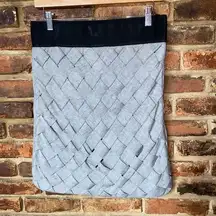 Adam by Adam Lippes Gray Woven Knit Wool Blend Mini Skirt Women's Size Medium