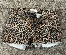 Denim Cheetah Shorts