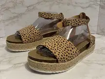 Torrid  Espadrille Flatform Wedge leopard print flatform platform shoes size 10WW