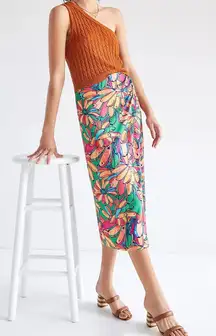 Farm Rio Tropical Getaway Midi Pencil Skirt, XS