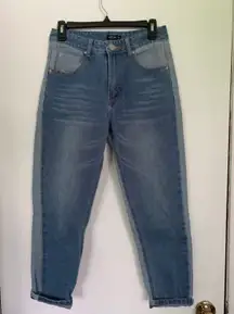 Two Tone Mom Jeans